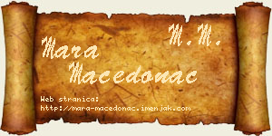 Mara Macedonac vizit kartica